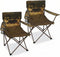 Camping Chairs 2 Pack with Animal Print,Folding Lawn Chair with Cup Holder