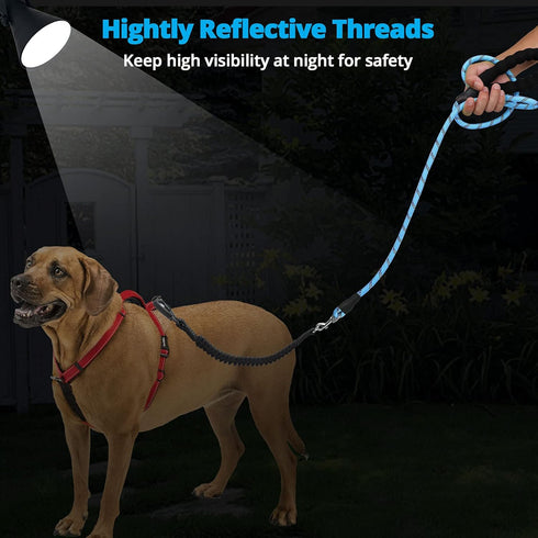 Long Dog Leash 40 FT - Heavy Duty Rope Leashes for Training with Swivel Lockable Hook and Reflective Threads for Dogs
