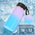 Volhoply 16 OZ Kids Water Bottle Bulk 4 Pack - Insulated Sports Bottles with Straw Lid, Stainless Steel