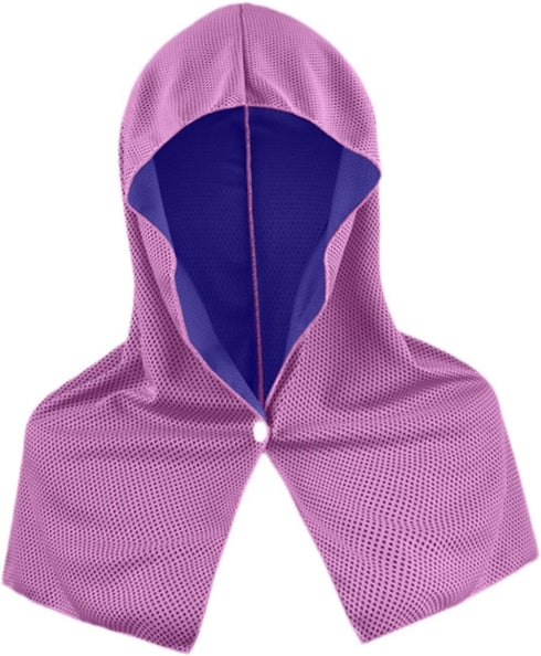 Generic Summer Hooded Towel for Cooling and Sun Protection for Activities, Purple