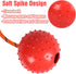 2 Pack Dog Ball, K9 Ball, Solid Rubber Ball on Rope for Reward, Fetch, Play (Blue and Red)
