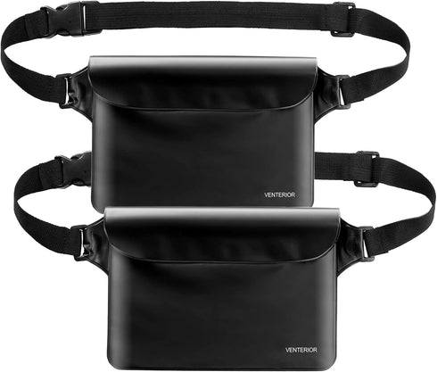 Waterproof Waist Pouch 2-Pack, Dry Bag Fanny Pack for Swimming, Snorkeling, and Beach Activities