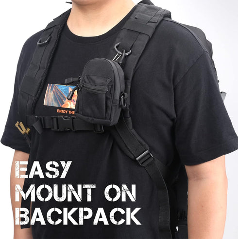 WYNEX Tactical Compact EDC Pouch - Utility Zipper Pocket Organizer for Men, Mini Coin Purse Keychain Wallet