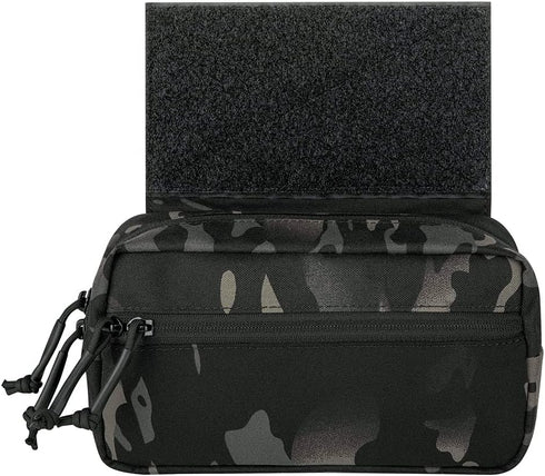 KRYDEX Tactical Fanny Pack with Hook and Loop Panel, Sub Abdominal Carrying Kit Bag for Tactical Vest Chest Rig