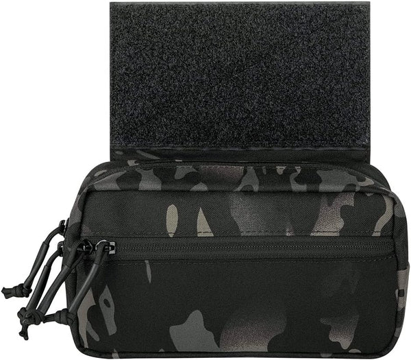 KRYDEX Tactical Fanny Pack with Hook and Loop Panel, Sub Abdominal Carrying Kit Bag for Tactical Vest Chest Rig