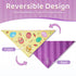 1 Pack Easter Dog Bandana, Colorful Easter Egg Puppy Scarf, Adjustable Triangle Double-Layer Reversible, Soft