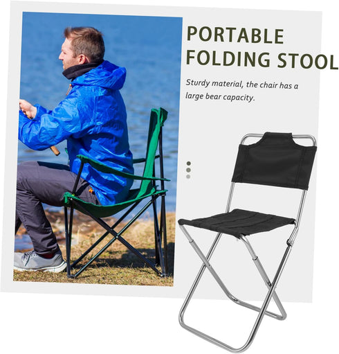Backpack Toddmomy Fishing Folding Chair Camping Collapsing Stool Camping Folding Chair Small Folding Chair Beach Chair