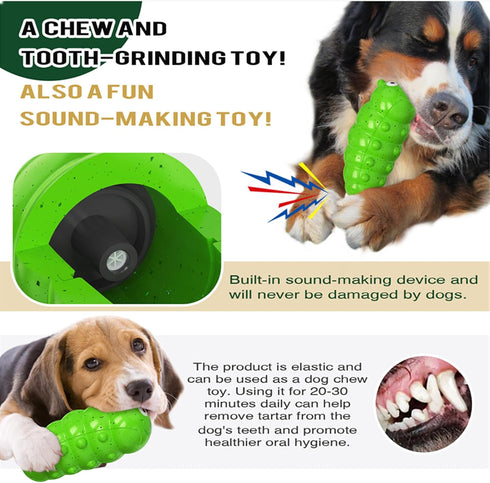 Indestructible Dog Chew Toys for Aggressive Chewers, Tough Food Grade Material for Medium Large Breed (Green)