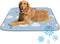 imiBBWQu Dog Cooling Mat Hot Ballon Clouds White Blue Dog Coolling Mat Washable