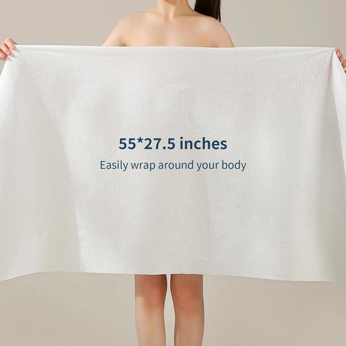 4 Pack Swimming 55''X27.5'' Disposable Bath Towels Durable Large Portable Thicken Camping Towels for Travel Hotel