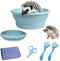 JSLZF Hedgehog Bath Supplies Grooming Kit: Foldable Bathtub, Nail Clippers, Bathing Brushes, Towel