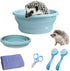 JSLZF Hedgehog Bath Supplies Grooming Kit: Foldable Bathtub, Nail Clippers, Bathing Brushes, Towel