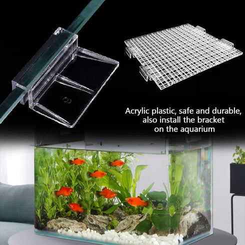 16 PCS 6mm Acrylic Aquarium Cover Clip, Clear Fish Tank Glass Support Holder for Rimless Aquariums