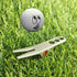 GANPUB 1Pc Silver Golf Ball Fork Pivot Divot Repair Tool Compatible Golf Divot Tools On-Course Accessories Divot Tools