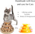 3 8 8 4 Inches Interactive Cat Toy Tower with Balls & Bell Tier Track Ball Toy for Indoor Cats & Kittens Wooden Cat