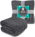 PetAmi Fluffy Waterproof Dog Blanket, Soft Warm Sherpa Throw, Reversible Cat Puppy Bed Blanket (Grey, 29x40)