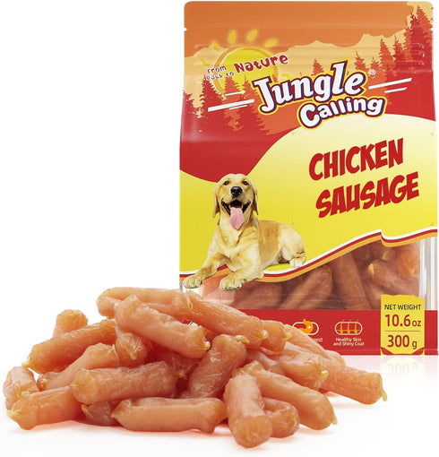 Jungle Calling Dog Treats, Chicken Jerky Training Treats, Slow Roasted Snacks for Medium and Large Dogs, 10.6 Ounce
