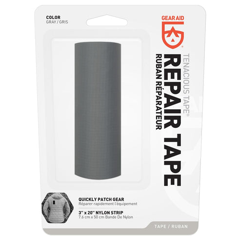 GEAR AID Tenacious Tape 3”x20” - Micro-Ripstop Outdoor Fabric and Vinyl Gear Repair Tape for Puffy Jackets, Tents,