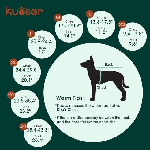 Kuoser Dog Winter Coat, Reversible Jacket, Warm British Style Vest for Small Dogs, Windproof, Red S