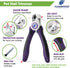 Lighted Pet Nail Clippers By Claw Master - Precise Trimmer & Cutter for Dogs & Cats - Includes Safety Guard To Prevent Overcutting and 3.5mm Stainless Steel Blade & Free Nail File For Perfect Grooming