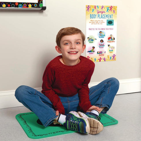Really Good Stuff Mini Yoga Mats and Poster Set