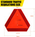Slow Moving Vehicle Sign, Plastic DOT Triangle Signs, SMV Sign for Golf Cart Accessories, Tractor