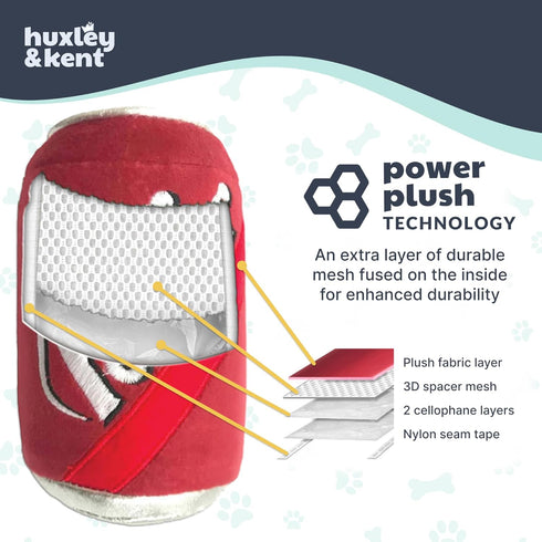 Huxley & Kent Plush Dog Toy w/Squeaker, Cute & Tough Stuffed Toy for Small & Large Dogs, Snif, Large