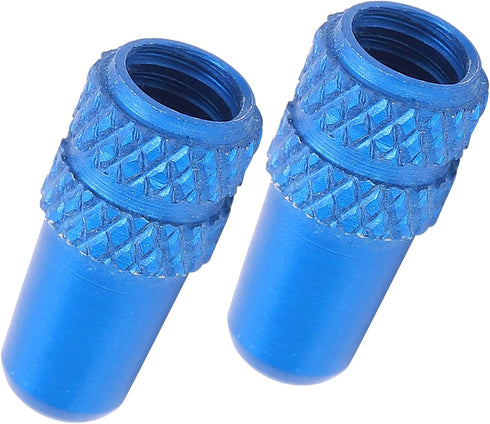 RiToEasysports 2Pcs Aluminium Alloy Bike Valve Stem Accessories for Mountain Bike, Road Bike (Light Blue) and Spare