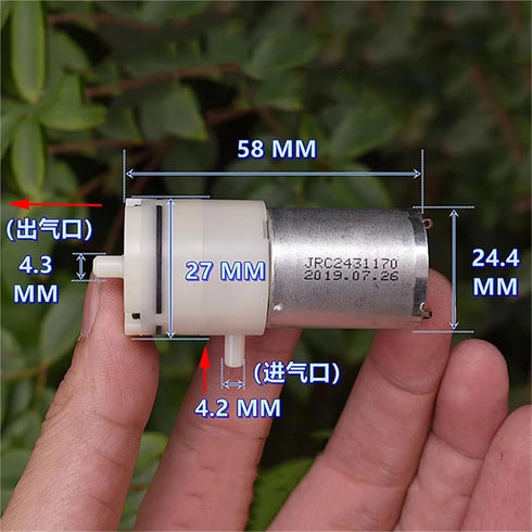 KLAWKKNI JQB2438 6V 370 Mini Air Pump Micro Diaphragm Vacuum Pump Negative Pressure Suction Pump DIY Breast Machine
