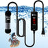 AquaMiracle 50W Small Aquarium Heater, Super Mini Fish Tank Heater for 5-10 Gal Tanks with Dual LED Display