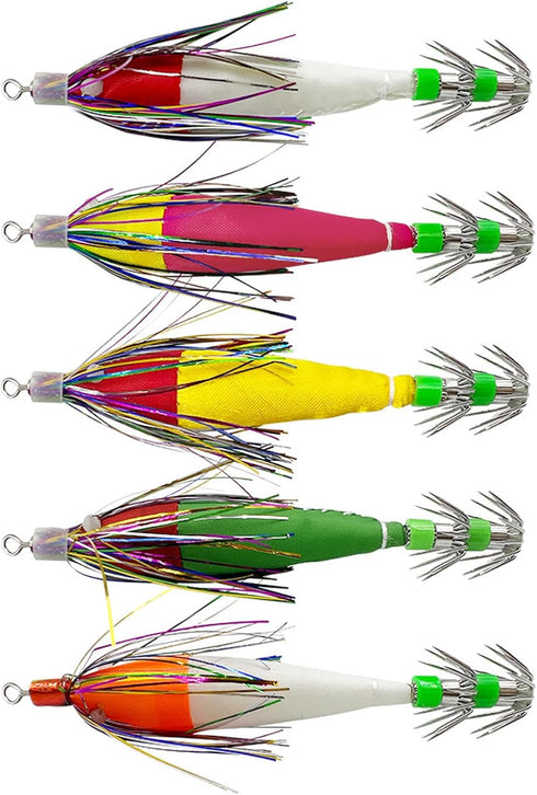 SHYYOULQE Squid Cuttlefish Sleeve Hook Jigs Lures Artificial Shrimp Baits Cuttlefish Sleeve Baits Easy to Use