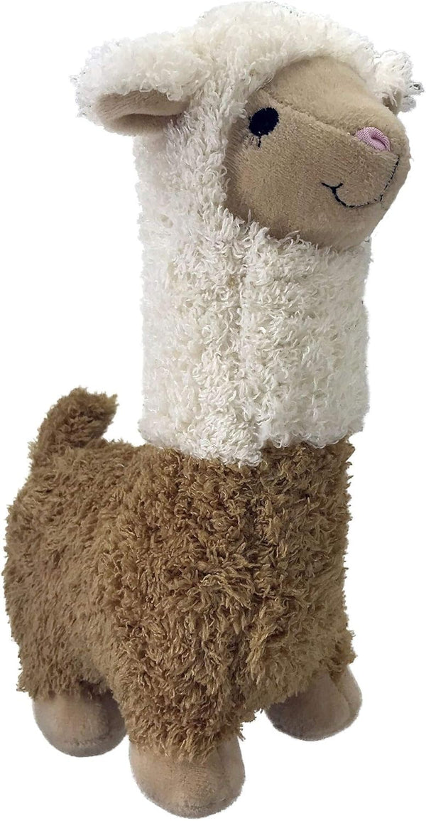 PetSport Dolly Llama - Stuffed Animal Dog Toy for Large Dogs, Interactive Squeaker Inside, 9 Inch (Pack of 1)