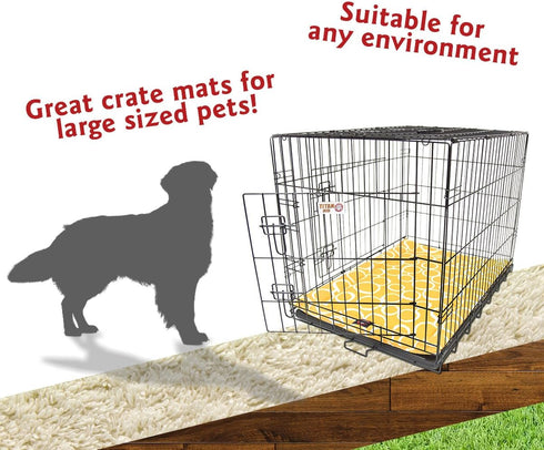 42" Fusion Yellow Crate Dog Bed Mat By Majestic Pet Products