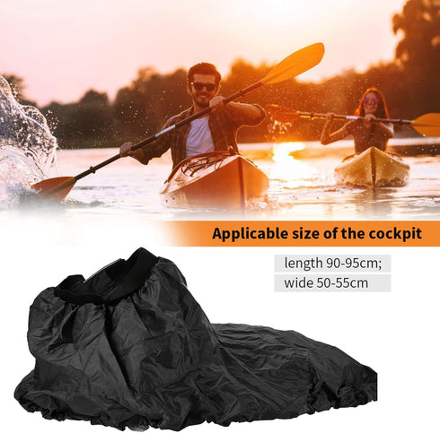 GOTOTOP Kayak Spray Skirt, Universal Adjustable Nylon Waterproof Cover for Water Sports