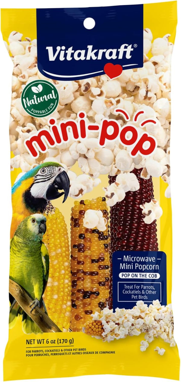 Vitakraft Mini-Pop Corn Cob Bird Treat, 6 Ounce, Pack of 1