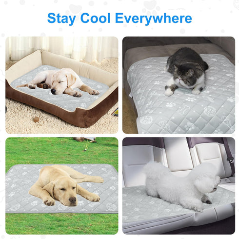 MH MYLUNE HOME Self Cooling Mat for Large Dogs - 39”x59” Arc-Chill Cooling Fiber Pet Cooling Pad, Washable