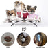 Ceramic Elevated Pet Raised Cat Food Bowls Set, 12 Ounce Bowls for Small Dogs, Dishwasher Safe Dog Bowls