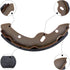 Roykaw EZGO Brake Shoes Pads and Spring Kit for 1996-Up TXT/ST350/Workhorse, Yamaha 1993-Up G14, G16, G19-G22