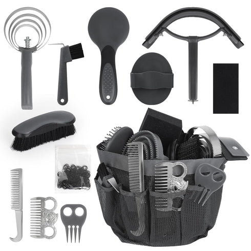 Horse Grooming Kit 12 Pieces Set Complete Horse Brushes & Care Supplies