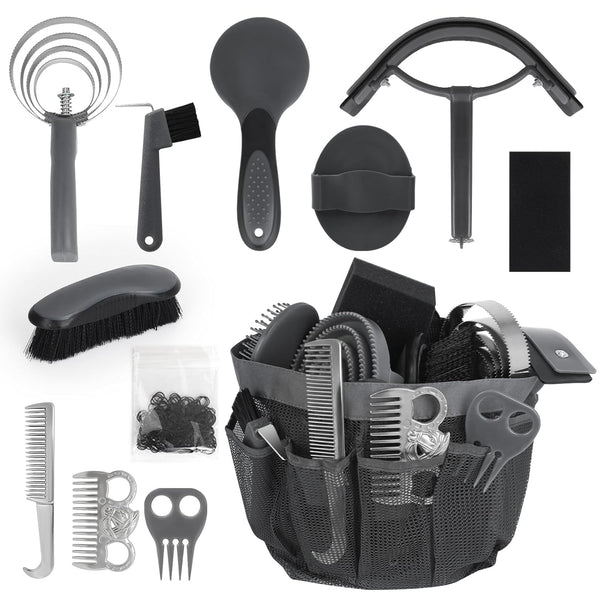 Horse Grooming Kit 12 Pieces Set Complete Horse Brushes & Care Supplies