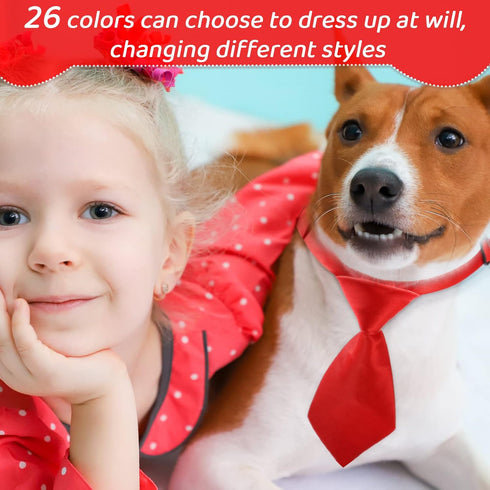 78 Pieces Dog Ties, Adjustable Pet Ties Collar Grooming Accessories for Small Pets, Birthday Photography Gifts