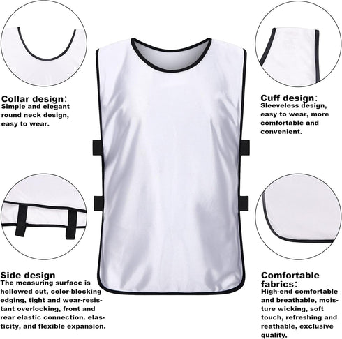 Set 6 Scrimmage of Colorful Vests for Kids and Adults - Perfect for Basketball and Soccer