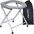 Alpcour Portable Toilet Seat Compact Lightweight Indoor & Outdoor Commode w/Built-In Bag