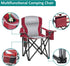 500lbs 1 Pack Camping Chairs for Adults Heavy Duty Capacity, High Back Folding Chair with Thickened Steel Frame, Padded