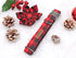 Uniqe Style Paws Christmas Grid Dog Collar, Adjustable Durable Floral Pattern Collar for X-Small Dogs and Cats