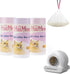 HxCMnia 60 Count Self-Cleaning Litter Box Liners compatible with MW-SCO1/MW-SC02/MW-LR01 - Leakproof &