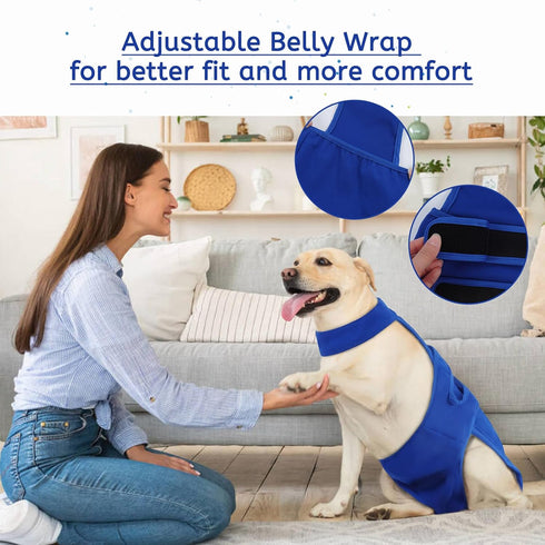 Dog Diapers Female Reusable Washable Period Diaper with Suspender,Adjustable Dog Panties Anti-Harassment, Doggie