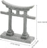 GANAZONO Japanese Shinto Torii Gate Miniature Ornament, Grey Fish Tank Decoration Bridge Landscape