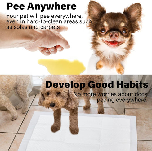 JONYEE 4-Layer 13 17 -White(25 Count) Basics Dog and Puppy Pee Pads with Leak-Proof and Quick-Dry Design for Potty