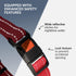 CollarDirect Martingale Dog Collar: Stainless Steel Chain, Quick Release Buckle, Reflective Red Collar, Large